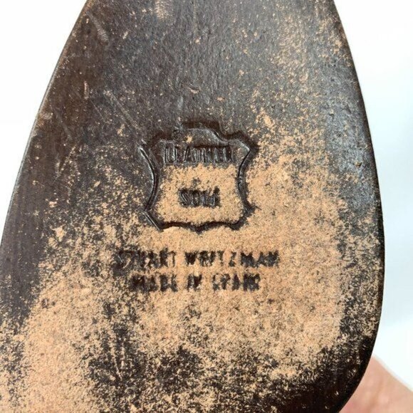 Stuart Weitzman Adobe Aniline Platswoon Nearly Nude Patent Leather Pumps Sz 8.5 - Picture 11 of 13